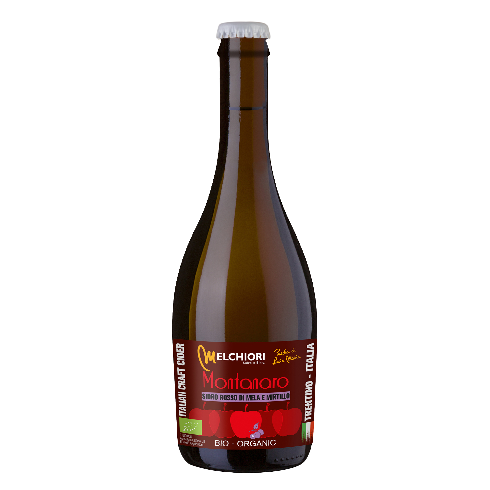 Melchiori Red Montanaro Organic Blueberry Cider 500ml