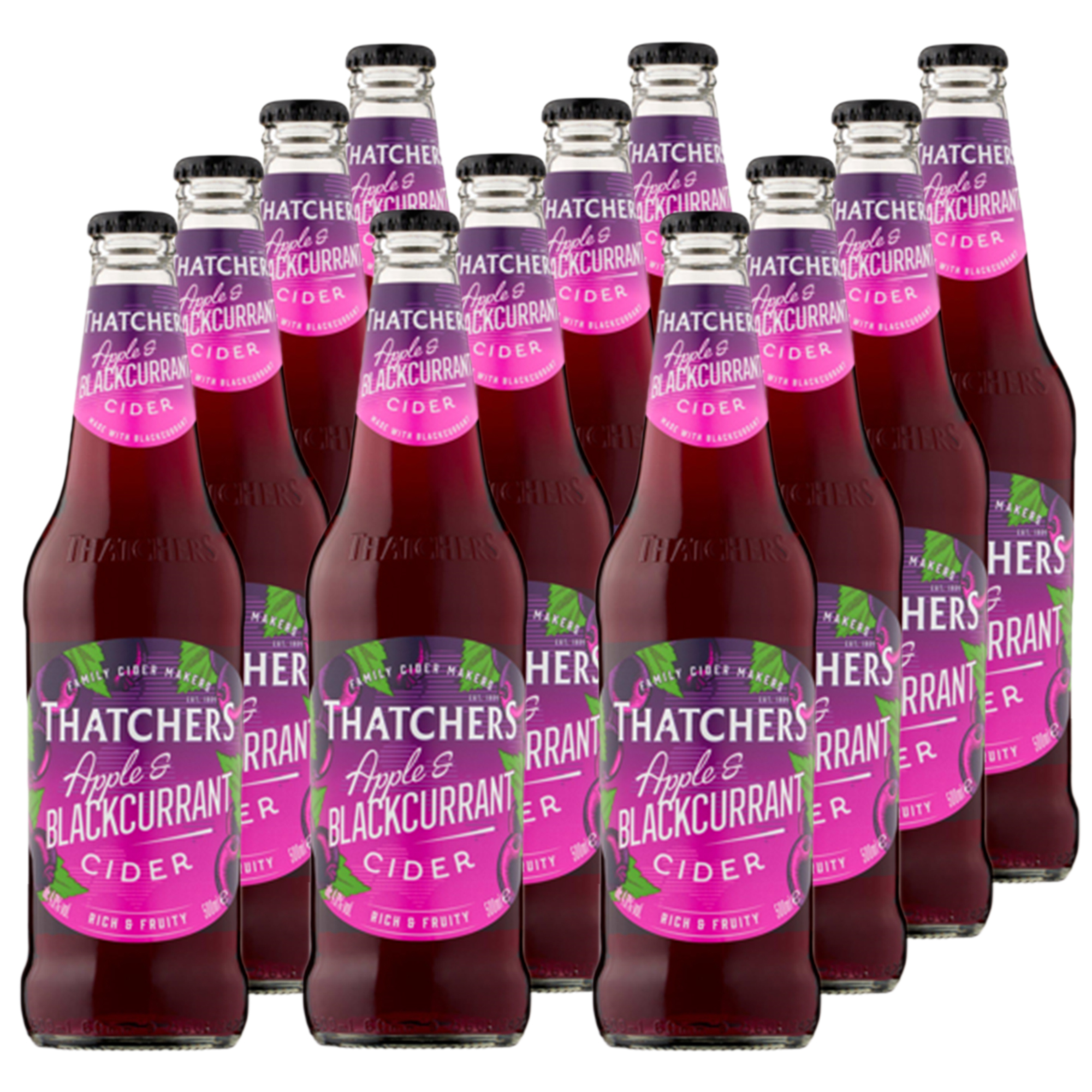 Thatchers Apple & Blackcurrant Cider 12x500ml