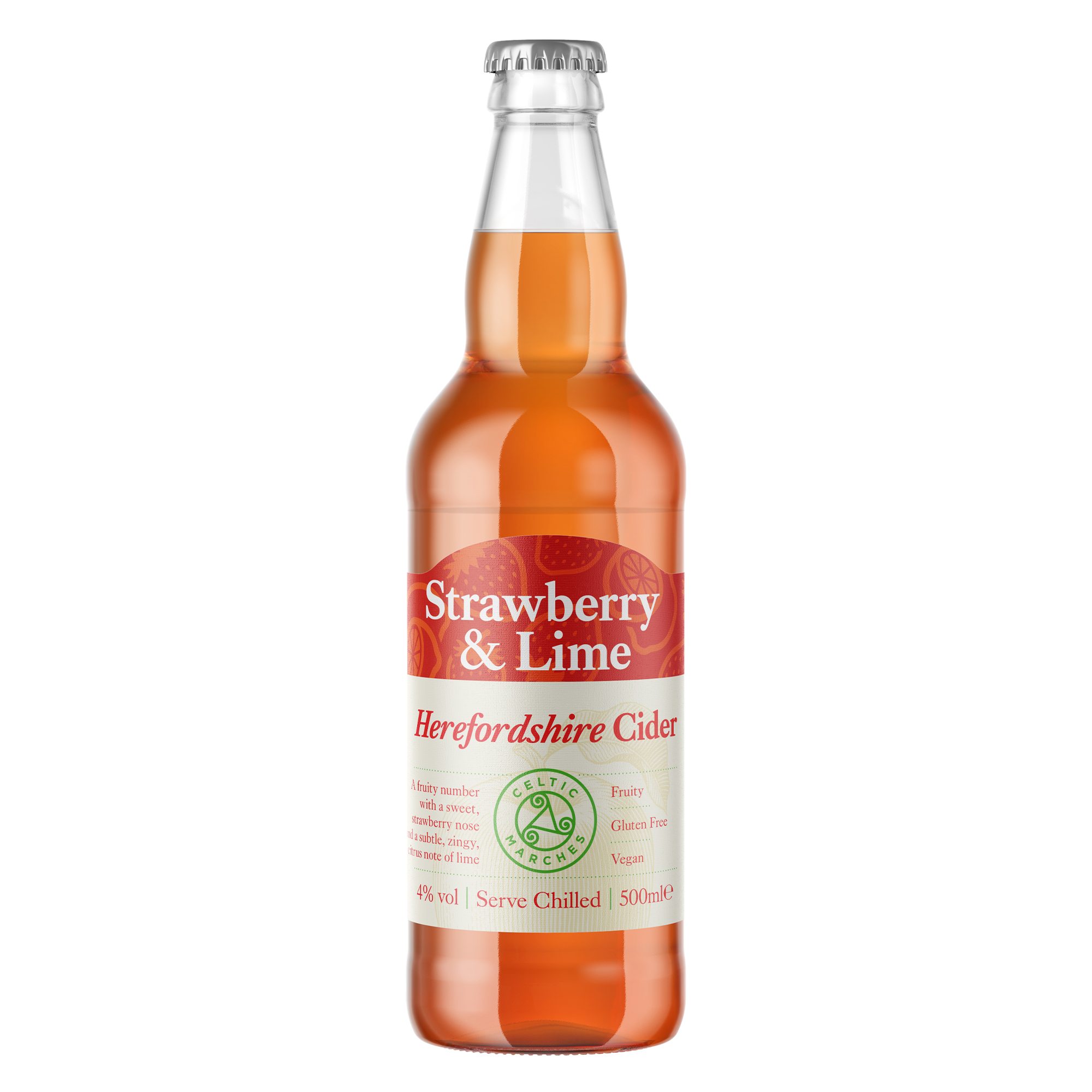 Celtic Marches Strawberry & Lime Cider 500ml